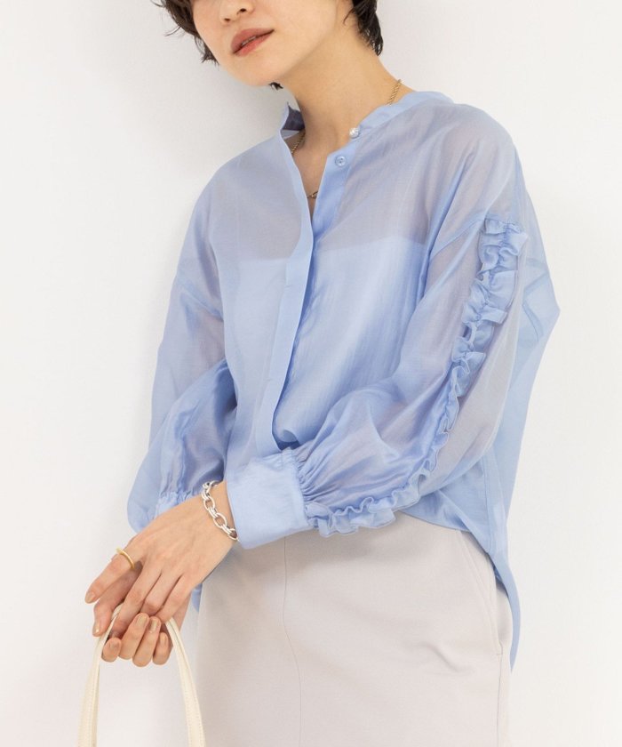 【ノーリーズ/NOLLEY'S】の袖フリルシアーブラウス インテリア・キッズ・メンズ・レディースファッション・服の通販 founy(ファニー) https://founy.com/ ファッション Fashion レディースファッション WOMEN トップス・カットソー Tops/Tshirt シャツ/ブラウス Shirts/Blouses 2025年 2025 2025春夏・S/S Ss,Spring/Summer,2025 おすすめ Recommend インナー Inner シアー Sheer ジャケット Jacket デニム Denim パール Pearl フリル Frills ワイド Wide 春 Spring |ID: prp329100004461256 ipo3291000000031994145
