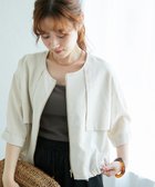 【ルクールブラン/le.coeur blanc】の《名品アイテム》リネンライクライトブルゾン ベージュ|ID: prp329100004465036 ipo3291000000032610903