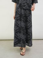 【ラシュッド/LASUD】のBotanical embroidery mesh skirt ブラック|ID: prp329100004466082 ipo3291000000031997159