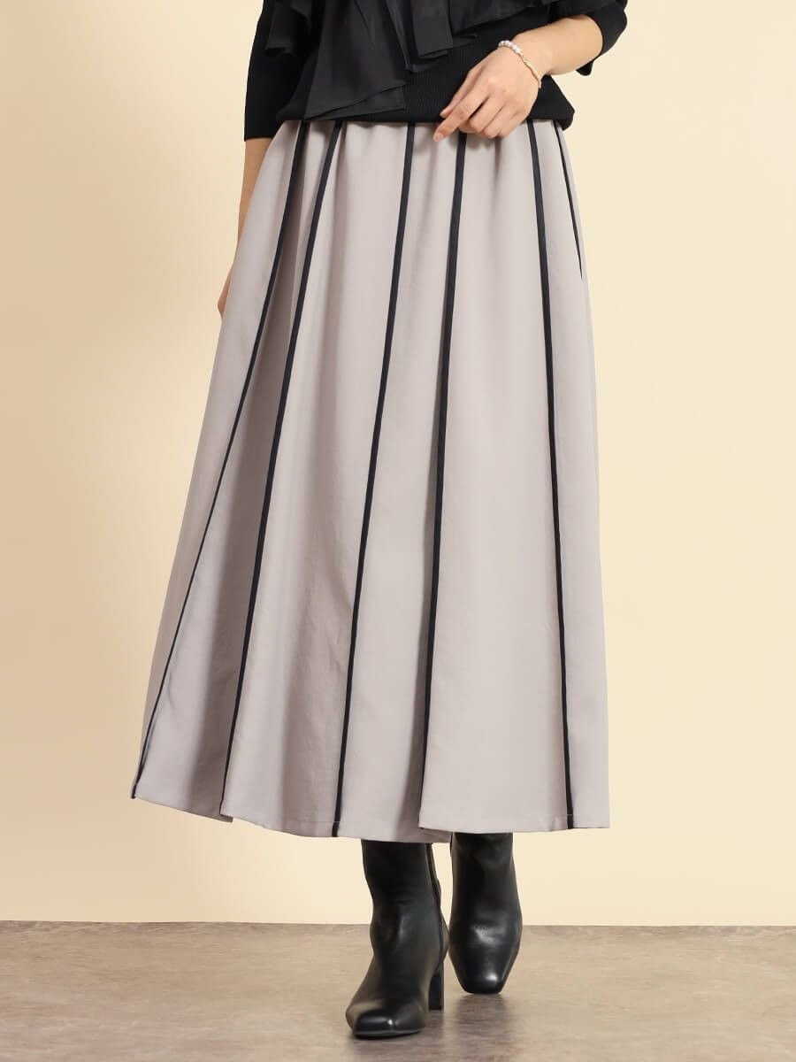 【ヴァン/Vin】のパイピングフレアスカート 人気、トレンドファッション・服の通販 founy(ファニー) 　ファッション　Fashion　レディースファッション　WOMEN　スカート　Skirt　Aライン/フレアスカート　Flared A-Line Skirts　おすすめ　Recommend　ストライプ　Stripe　パイピング　Piping　フレア　Flare　冬　Winter　 other-1|ID: prp329100004466091 ipo3291000000031758778