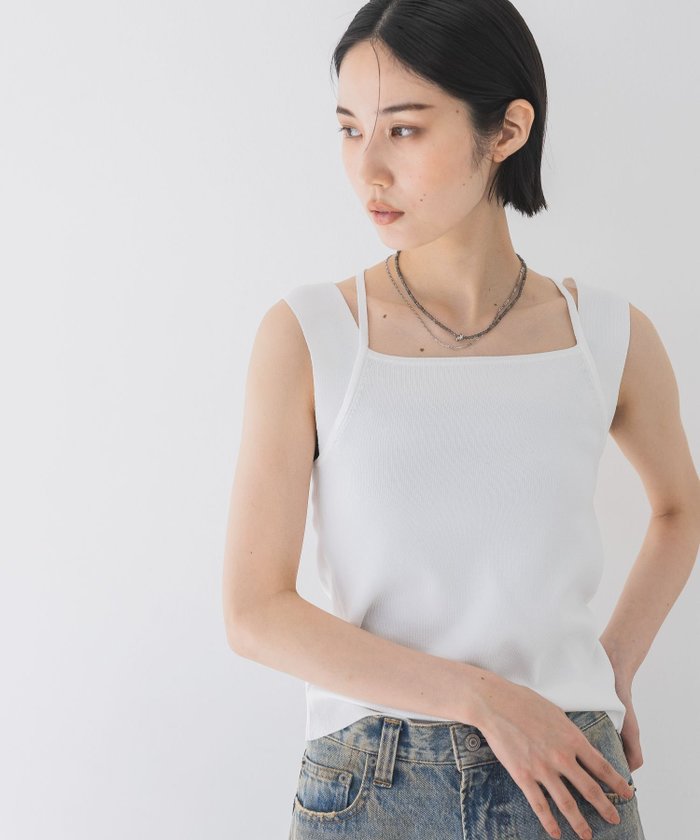 【ジーナシス/JEANASiS】の2WAYネックソウバリタンク インテリア・キッズ・メンズ・レディースファッション・服の通販 founy(ファニー) https://founy.com/ ファッション Fashion レディースファッション WOMEN おすすめ Recommend インナー Inner カーディガン Cardigan ジャケット Jacket 羽織 Haori |ID: prp329100004466404 ipo3291000000031994279