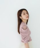 【ナチュラル ビューティー ベーシック/NATURAL BEAUTY BASIC】のシアースリットドレープスリーブニット ヌーディーピンク|ID: prp329100004466571 ipo3291000000031949357