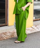 【その他のブランド/Other】の『セットアップ対応』『Sサイズあり』『洗濯可』リネンレーヨンワイドパンツ GRN|ID: prp329100004466885 ipo3291000000032253948