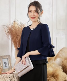 【ドレス/DRESS+】のボレロ ショートジャケット ノーカーラー フレア袖 人気、トレンドファッション・服の通販 founy(ファニー) ファッション Fashion レディースファッション Fashion for Women アウター Coat / Outerwear Collection レディースジャケット・軽アウター Jackets ボレロ・ショート丈ジャケット / ドレス羽織りに Boleros & Short Jackets オケージョン Occasion Wear ショート Short, Short Length ジャケット Jacket, Outerwear フレア Flare, Flared フロント Front, Front Design ボレロ Bolero, Short Cardigan リボン Ribbon, Bow |ID:prp329100004466915