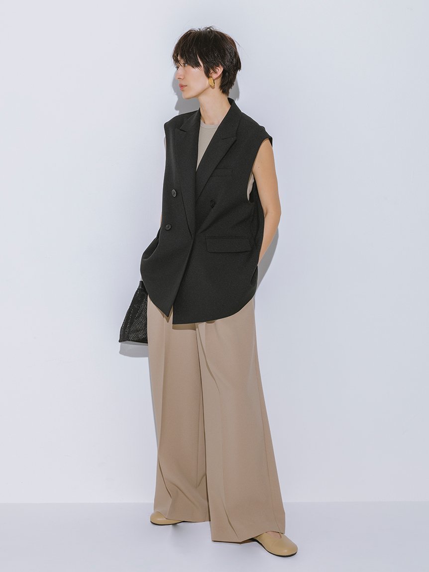 【ミラオーウェン/Mila Owen】の【セットアップ対応】SET UPテーラードベスト 人気、トレンドファッション・服の通販 founy(ファニー) 　雑誌掲載アイテム　Magazine Items　ファッション雑誌　Fashion Magazines　アンドガール　andGIRL　クラッシィ　CLASSY.　ファッション　Fashion　レディースファッション　Ladies' Fashion Online　アウター　Coat Outerwear　トップス・カットソー　Tops/Tshirt　ベスト/ジレ　Gilets/Vests　エレガント 上品　Elegant　春　Spring　5月号　May Issue　セットアップ　Set Up　雑誌　Magazine　テーラード　Tailored　バランス　Balance　ベスト　Vest　リネン　Linen　リラックス　Relax　ワイド　Wide　 other-1|ID: prp329100004466987 ipo3291000000032647264