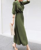 【アミュレット/Amulet】のウエストマークプリーツワンピース 人気、トレンドファッション・服の通販 founy(ファニー) ファッション Fashion レディースファッション Ladies' Fashion Online ワンピース Dress とろみ Thickness エレガント 上品 Elegant プリーツ Pleats リボン Ribbon thumbnail カーキ|ID: prp329100004467115 ipo3291000000032623796