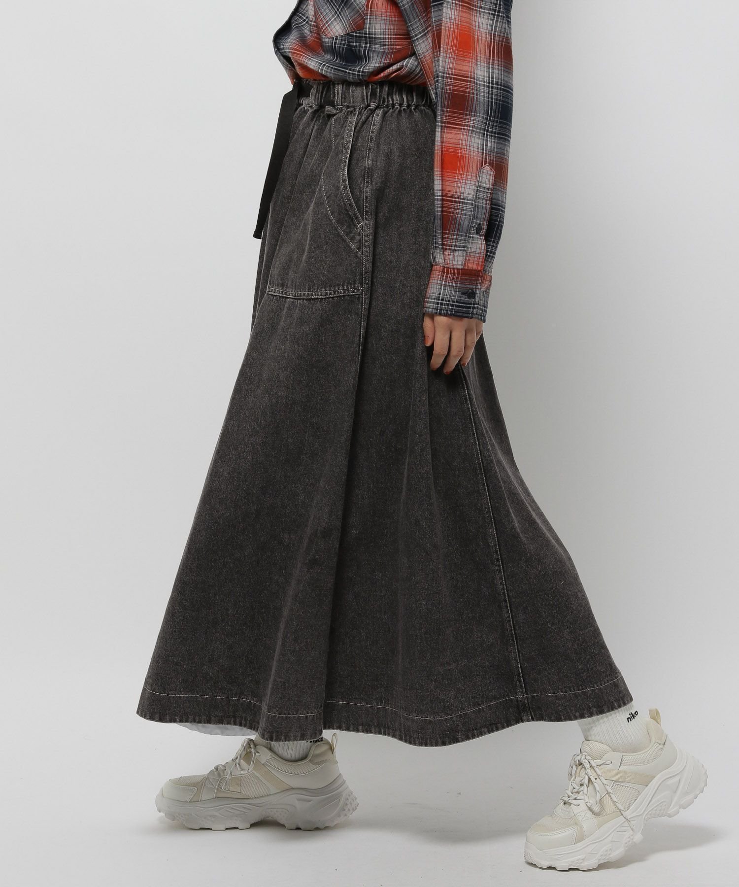 【ニコアンド/niko and】のベルトフレアスカート【新色入荷】 インテリア・キッズ・メンズ・レディースファッション・服の通販 founy(ファニー) 　ファッション　Fashion　レディースファッション　Fashion for Women　スカート　Skirts　Aライン・フレアスカート　A-Line & Flared Skirts　ベルト&ウエストマーク　Belts & Waist Accessories　おすすめ　Recommended / Our Picks　デニム　Denim, Jeans Material　ドレープ　Drape, Draping Fabric　フレア　Flare, Flared　ベーシック　Basic, Essential　レオパード　Leopard, Animal Print　ロング　Long, Long-Length　定番　Standard, Basic Item　ブラックデニム19|ID: prp329100004467160 ipo3291000000033623655