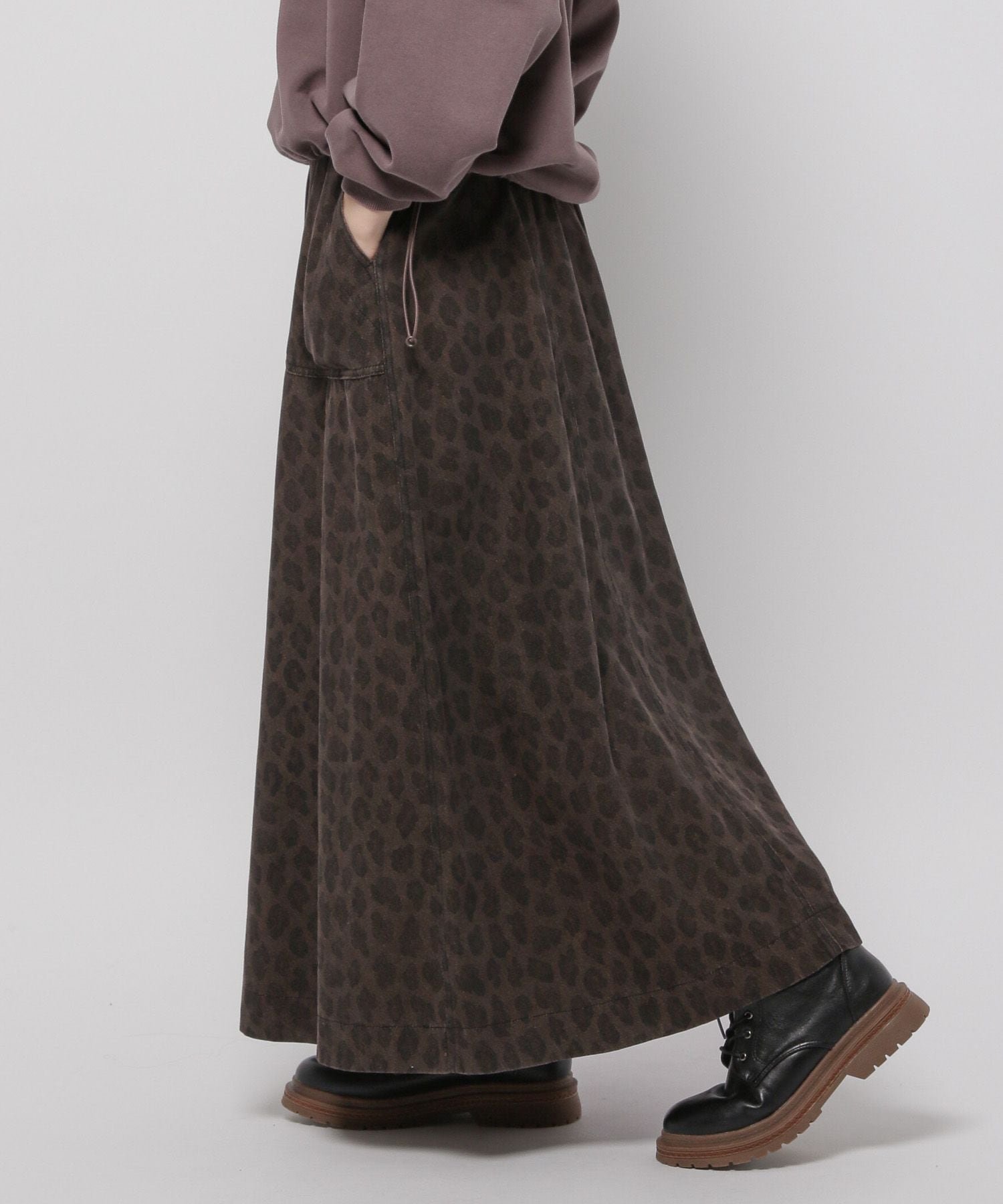 【ニコアンド/niko and】のベルトフレアスカート【新色入荷】 インテリア・キッズ・メンズ・レディースファッション・服の通販 founy(ファニー) 　ファッション　Fashion　レディースファッション　Fashion for Women　スカート　Skirts　Aライン・フレアスカート　A-Line & Flared Skirts　ベルト&ウエストマーク　Belts & Waist Accessories　おすすめ　Recommended / Our Picks　デニム　Denim, Jeans Material　ドレープ　Drape, Draping Fabric　フレア　Flare, Flared　ベーシック　Basic, Essential　レオパード　Leopard, Animal Print　ロング　Long, Long-Length　定番　Standard, Basic Item　ヒョウ柄ブラウン58|ID: prp329100004467160 ipo3291000000034578031