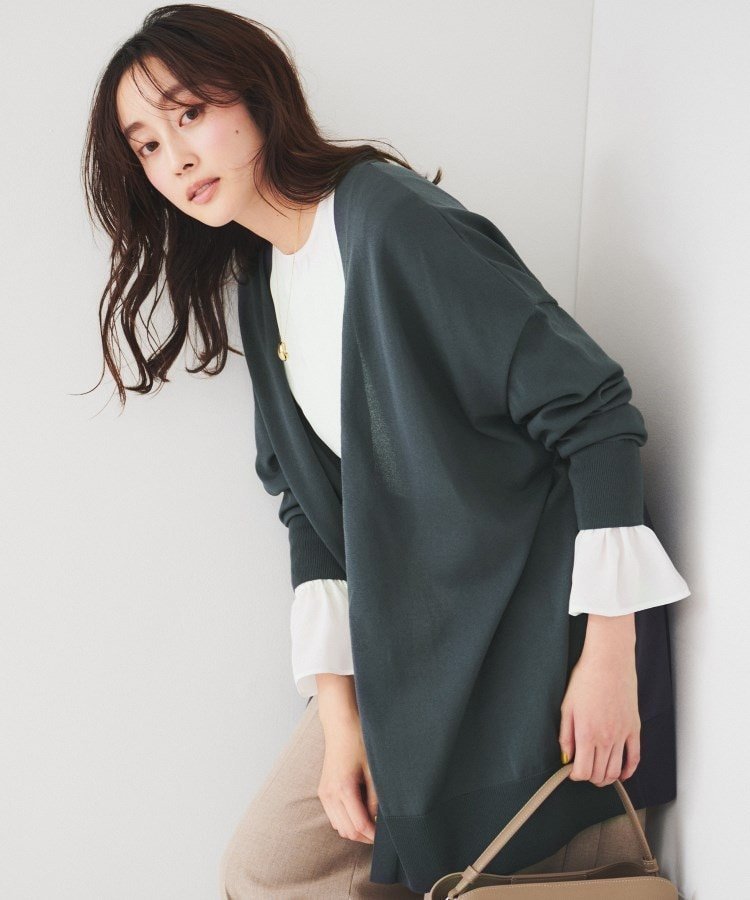 【アンタイトル/UNTITLED】のボタンレスニットカーディガン 人気、トレンドファッション・服の通販 founy(ファニー) 　ファッション　Fashion　レディースファッション　WOMEN　トップス・カットソー　Tops/Tshirt　ニット　Knit Tops　カーディガン　Cardigans　アンサンブル　Ensemble　インナー　Inner　カーディガン　Cardigan　シンプル　Simple　デニム　Denim　ベスト　Vest　羽織　Haori　リラックス　Relax　ワイド　Wide　おすすめ　Recommend　 other-1|ID: prp329100004467343 ipo3291000000031726633