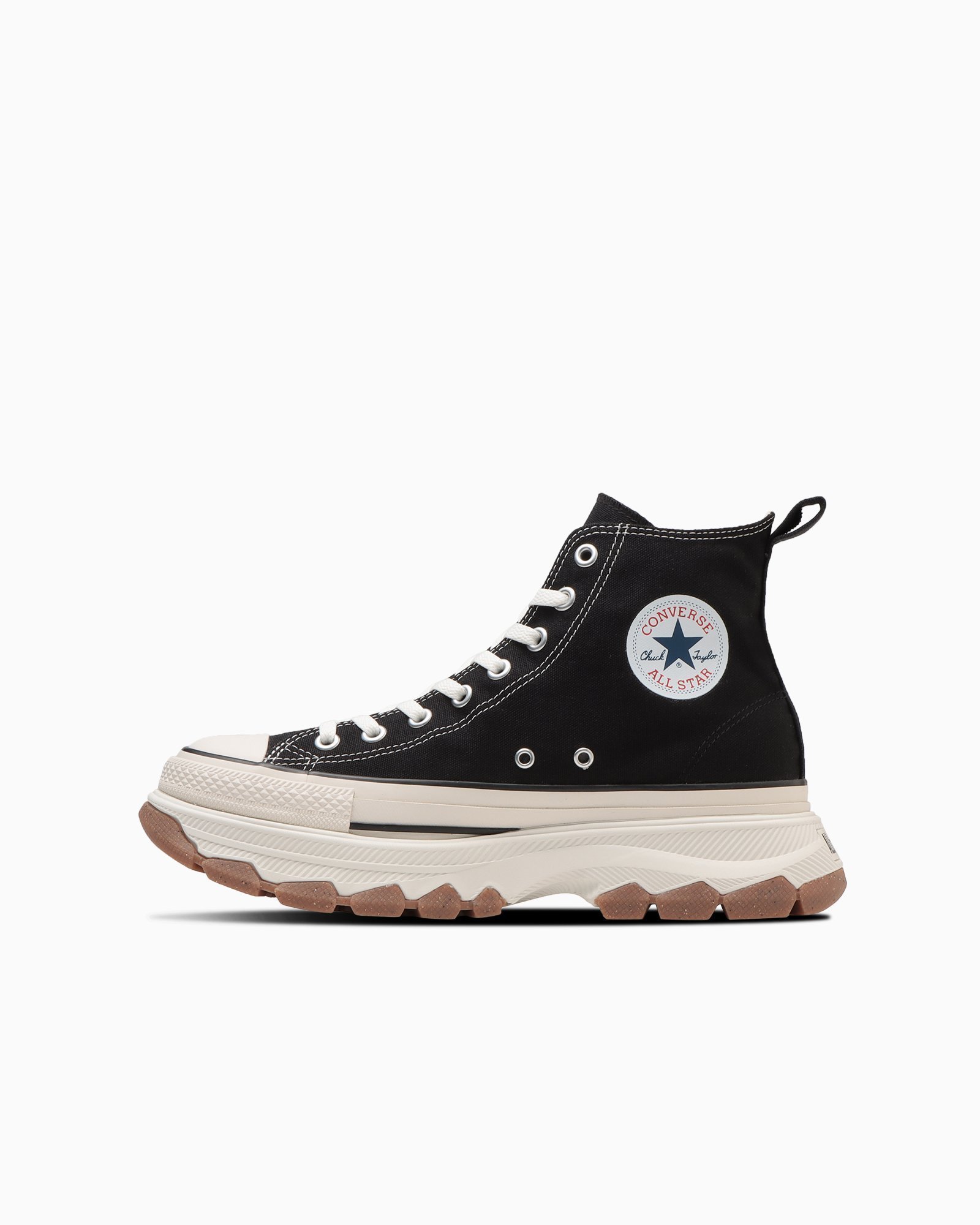 【コンバース/CONVERSE】の【CONVERSE 公式】ALL STAR TREKWAVE HI / 【コンバース 公式】オールスター トレックウエーブ HI 厚底 ハイカット インテリア・キッズ・メンズ・レディースファッション・服の通販 founy(ファニー) 　ファッション　Fashion　レディースファッション　Ladies' Fashion Online　クッション　Cushion　クラシック　Classic　シューズ　Shoes　ベーシック　Basic　モチーフ　Motif　厚底　Platforms　ブラック|ID: prp329100004467550 ipo3291000000032609276