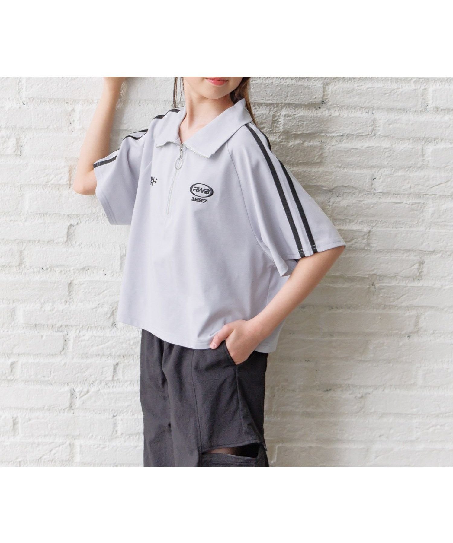 【グローバルワーク/GLOBAL WORK / KIDS】のヘビロッTEEハーフZIP半袖/キッズ/324962 インテリア・キッズ・メンズ・レディースファッション・服の通販 founy(ファニー) 　ファッション　Fashion　キッズファッション　Fashion for Kids　おすすめ　Recommended / Our Picks　カーゴパンツ　Cargo Pants, Utility Pants　ショーツ　Shorts, Short Pants　デニム　Denim, Jeans Material　トレンド　Trend, Trending Now　ハーフ　Half, Half-Length　ボトム　Bottoms, Lower Wear　半袖　Short Sleeve, Half Sleeve　吸水　Absorbent, Quick-Dry　夏　Summer　サックス81|ID: prp329100004467921 ipo3291000000032986067