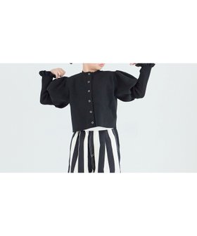 【ローリーズファーム/LOWRYS FARM / KIDS】のオウジパフニットカーディガン 人気、トレンドファッション・服の通販 founy(ファニー) ファッション Fashion キッズファッション KIDS カーディガン Cardigan ショルダー Shoulder フリル Frills ワイド Wide |ID:prp329100004468164
