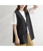 【イッカ/ikka】のノーカラーサイドスリットジレ ブラック|ID: prp329100004468283 ipo3291000000032449641