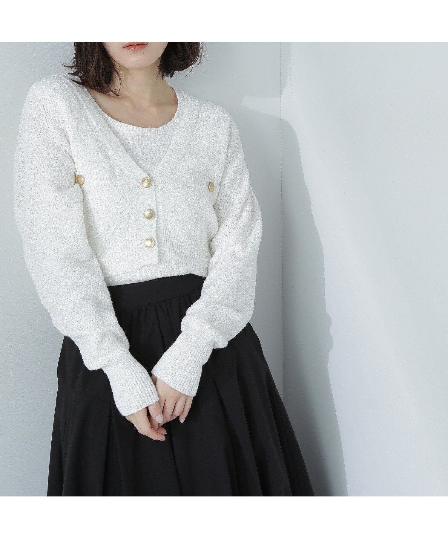 【ナチュラル ビューティー ベーシック/NATURAL BEAUTY BASIC】のラメツイードアンサンブル インテリア・キッズ・メンズ・レディースファッション・服の通販 founy(ファニー) 　ファッション　Fashion　レディースファッション　WOMEN　トップス・カットソー　Tops/Tshirt　アンサンブル　Knit Ensemble　アンサンブル　Ensemble　インナー　Inner　カーディガン　Cardigan　コンパクト　Compact　ノースリーブ　No Sleeve　エレガント 上品　Elegant　春　Spring　オフ1|ID: prp329100004468534 ipo3291000000031996419