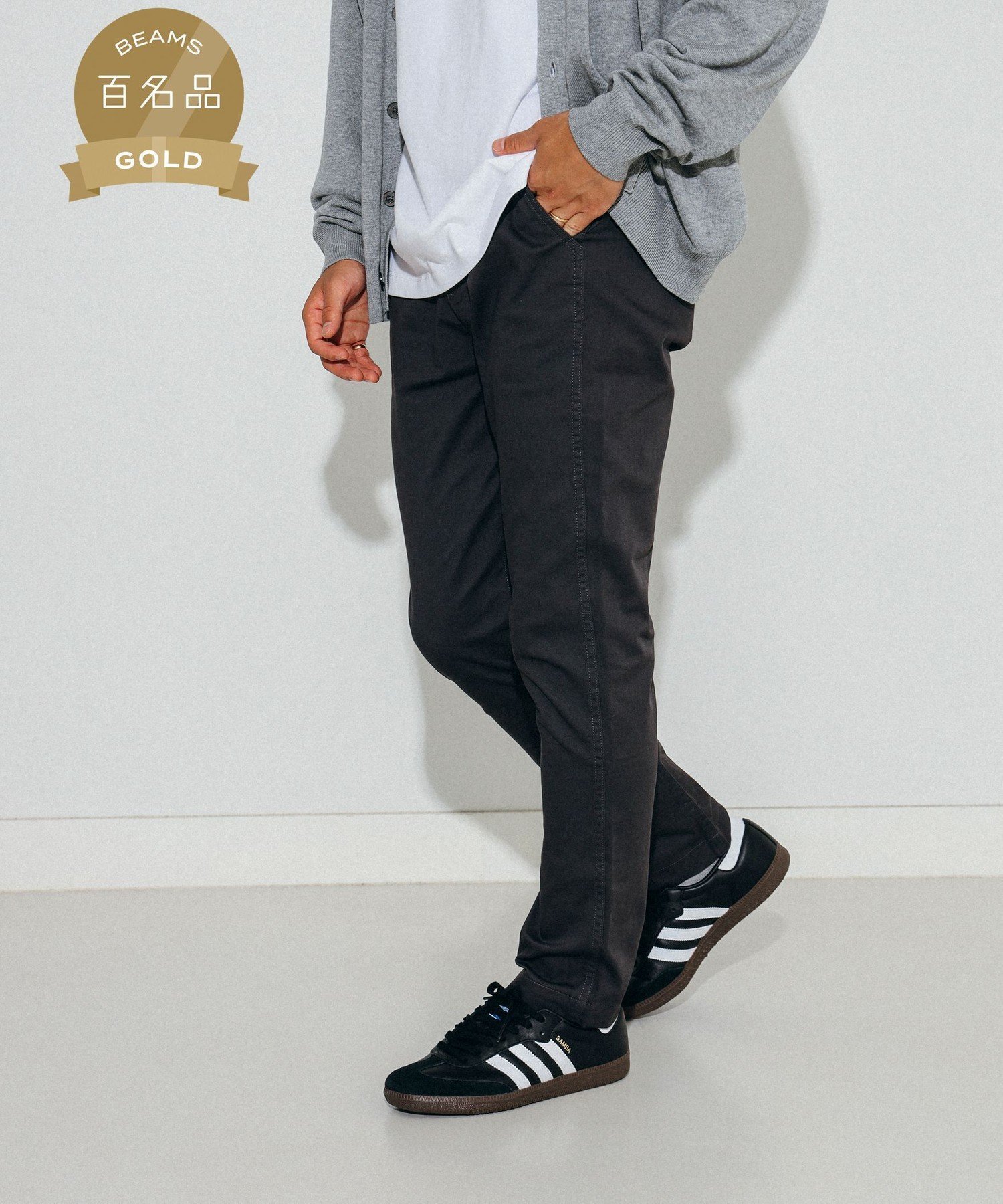【ビームス/BEAMS / MEN】の【ビームスの百名品】【ロングセラー】ストレッチテーパードチノ 25AW 定番 洗濯機洗い可 スリムフィット ストレッチ インテリア・キッズ・メンズ・レディースファッション・服の通販 founy(ファニー)  ファッション Fashion メンズファッション Fashion for Men シンプル Simple, Minimal ストレッチ Stretch, Stretchy Fabric スリム Slim, Slim Fit 定番 Standard, Basic Item フィット Fit, Slim Fit フロント Front, Front Design ポケット Pocket, Pocket Detail エレガント 上品 Elegant ビジネス 仕事 通勤 Business / Work / Commuting 2025年 2025 2025-2026秋冬・A/W Autumn/Winter 2025–26 AW25–26 CHARCOAL.G|ID: prp329100004468616 ipo3291000000034352508