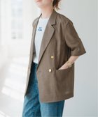 【スピック&スパン/Spick & Span】のライトドライクロスハーフスリーブジャケット キャメル A|ID:prp329100004468797