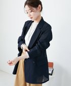 【ルクールブラン/le.coeur blanc】の《夏の冷房対策にも◎》リネンライクテーラードジャケット ネイビー|ID: prp329100004468804 ipo3291000000031841398