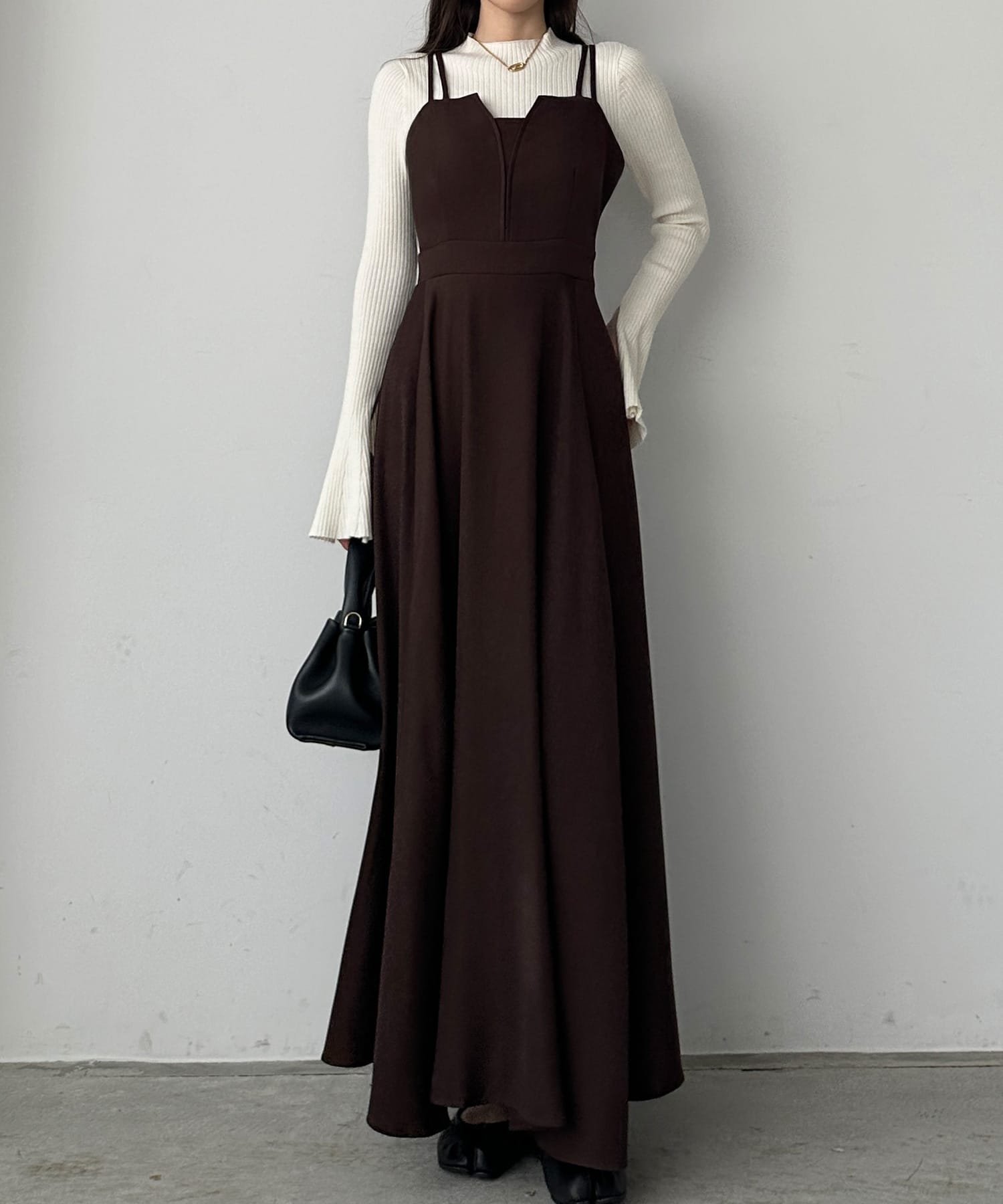 【ジュノア/JUNOAH】のLouere 選べるデザインワンピース インテリア・キッズ・メンズ・レディースファッション・服の通販 founy(ファニー) 　ファッション　Fashion　レディースファッション　WOMEN　ワンピース　Dress　マーメイド　Mermaid　ブラウン|ID: prp329100004469895 ipo3291000000031990586