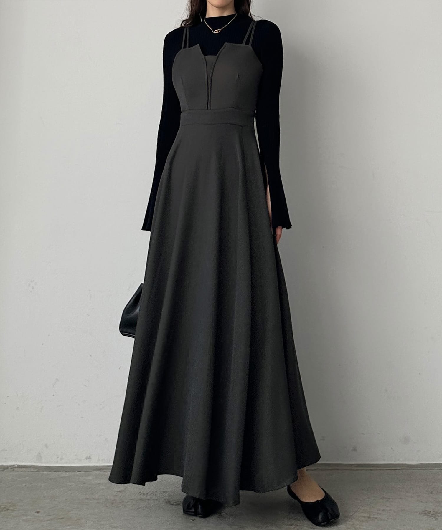 【ジュノア/JUNOAH】のLouere 選べるデザインワンピース インテリア・キッズ・メンズ・レディースファッション・服の通販 founy(ファニー) 　ファッション　Fashion　レディースファッション　WOMEN　ワンピース　Dress　マーメイド　Mermaid　チャコール|ID: prp329100004469895 ipo3291000000031990588