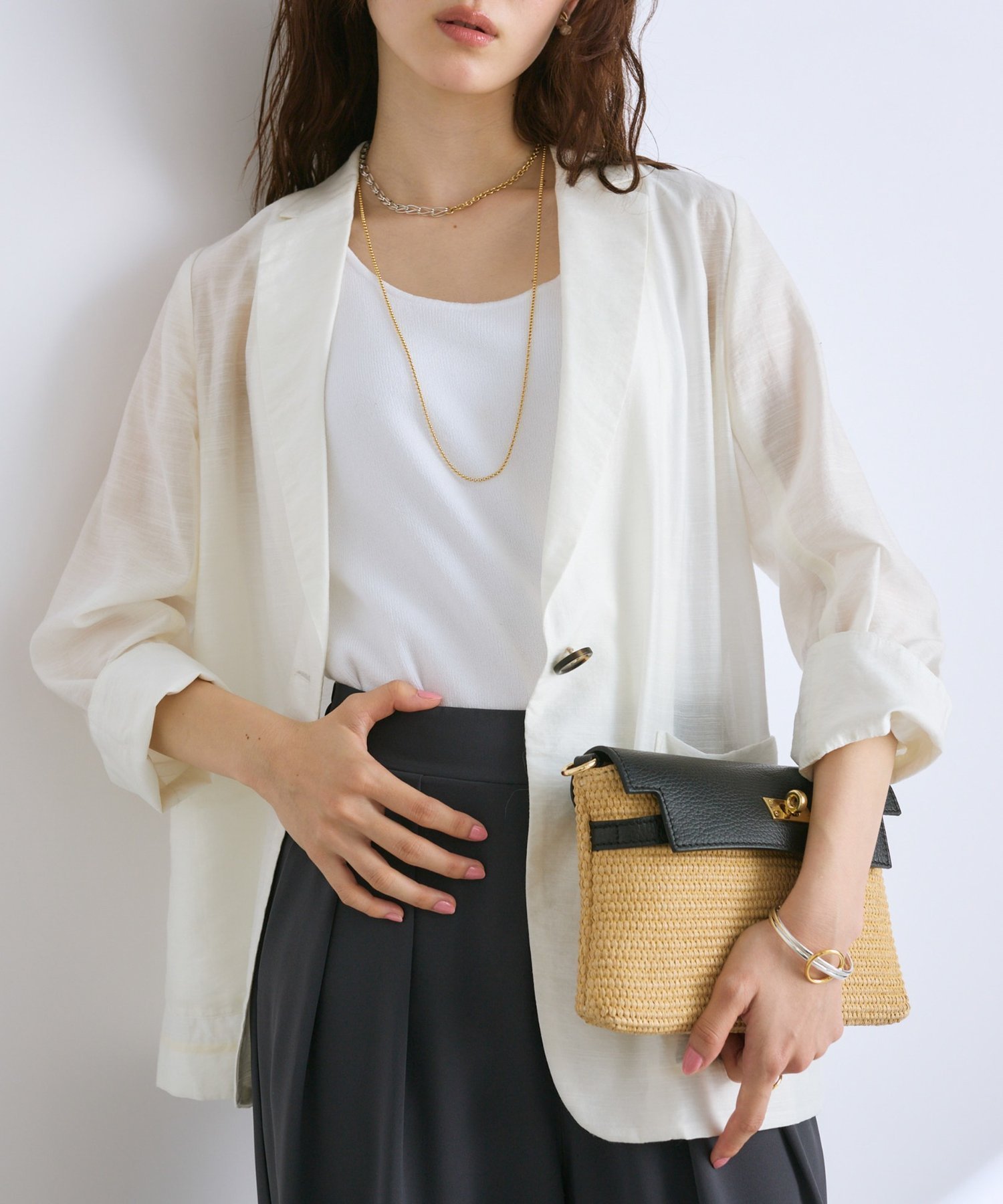 【ラブティックボンボン/La boutique BonBon】のレーヨンリネンシアースラブジャケット インテリア・キッズ・メンズ・レディースファッション・服の通販 founy(ファニー) 　ファッション　Fashion　レディースファッション　Ladies' Fashion Online　アウター　Coat Outerwear　ジャケット　Jackets　おすすめ　Recommend　コンパクト　Compact　ジャケット　Jacket　トレンド　Trend　マキシ　Maxi　マニッシュ　Mannish　ロング　Long　オフホワイト|ID: prp329100004470211 ipo3291000000032661017