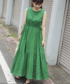 【ビーミングライフストアバイビームス/B:MING LIFE STORE by BEAMS】のティアード ノースリーブ マキシ ワンピース(S~M) 25SS おでかけ ウォッシャブル 旅行 きれいめ リラックス GREEN|ID: prp329100004470288 ipo3291000000032651847