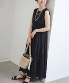 【ビーミングライフストアバイビームス/B:MING LIFE STORE by BEAMS】のティアード ノースリーブ マキシ ワンピース(S~M) 25SS おでかけ ウォッシャブル 旅行 きれいめ リラックス BLACK|ID: prp329100004470288 ipo3291000000032651848