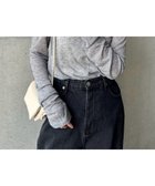 【アンドミー/andme】のテレコ シアー クルーネック 長袖 トップス グレー|ID: prp329100004470597 ipo3291000000033717457