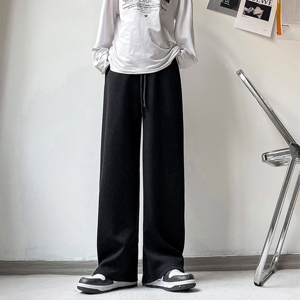 【ミニミニストア/miniministore】のスウェットパンツ イージーパンツ 韓国 インテリア・キッズ・メンズ・レディースファッション・服の通販 founy(ファニー) 　ファッション　Fashion　レディースファッション　WOMEN　パンツ　Pants　リラックス　Relax　ブラック|ID: prp329100004470602 ipo3291000000031993007