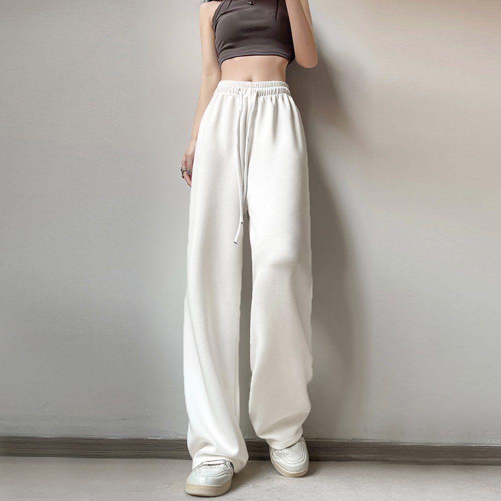 【ミニミニストア/miniministore】のスウェットパンツ イージーパンツ 韓国 インテリア・キッズ・メンズ・レディースファッション・服の通販 founy(ファニー) 　ファッション　Fashion　レディースファッション　WOMEN　パンツ　Pants　リラックス　Relax　ホワイト|ID: prp329100004470602 ipo3291000000031993016