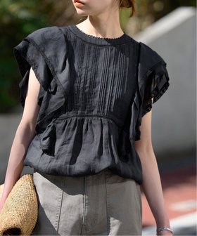 【スローブ イエナ/SLOBE IENA】の《追加 》ラミーフリルピンタックブラウス 人気、トレンドファッション・服の通販 founy(ファニー) ファッション Fashion レディースファッション WOMEN トップス・カットソー Tops/Tshirt シャツ/ブラウス Shirts/Blouses 2025年 2025 2025春夏・S/S Ss,Spring/Summer,2025 |ID:prp329100004470914