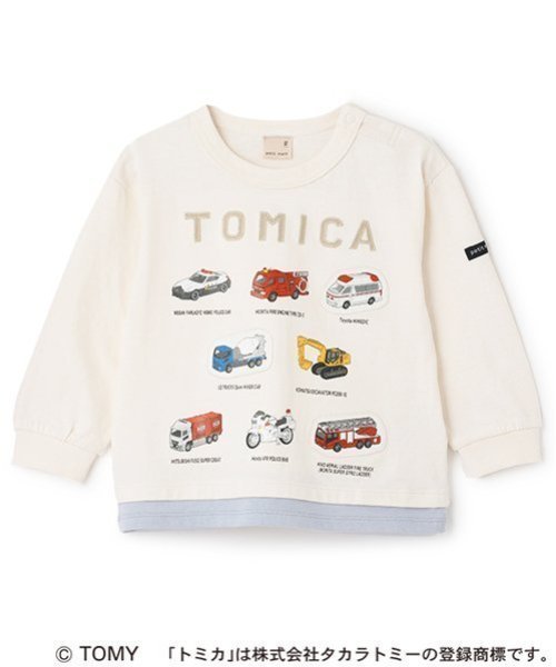 【その他のブランド/Other】の【TOMICA】車集合長袖Tシャツ インテリア・キッズ・メンズ・レディースファッション・服の通販 founy(ファニー) 　ファッション　Fashion　キッズファッション　KIDS　プリント　Print　ポケット　Pocket　長袖　Long Sleeve　白|ID: prp329100004470944 ipo3291000000031847311
