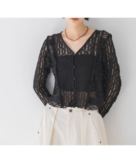 【ジーナシス/JEANASiS】のパッチワークレースVブラウス 人気、トレンドファッション・服の通販 founy(ファニー) ファッション Fashion レディースファッション WOMEN トップス・カットソー Tops/Tshirt シャツ/ブラウス Shirts/Blouses おすすめ Recommend コンパクト Compact デニム Denim バランス Balance パッチワーク Patchwork フリル Frills ボトム Bottom レース Race ワイド Wide |ID:prp329100004471071