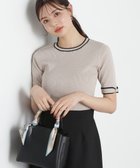 【プロポーション ボディドレッシング/PROPORTION BODY DRESSING】のリボンポイントニット 人気、トレンドファッション・服の通販 founy(ファニー) ファッション Fashion レディースファッション WOMEN トップス・カットソー Tops/Tshirt ニット Knit Tops トレンド Trend ベーシック Basic リボン Ribbon 半袖 Short Sleeve thumbnail ベージュ×ブラック|ID: prp329100004471115 ipo3291000000031765085
