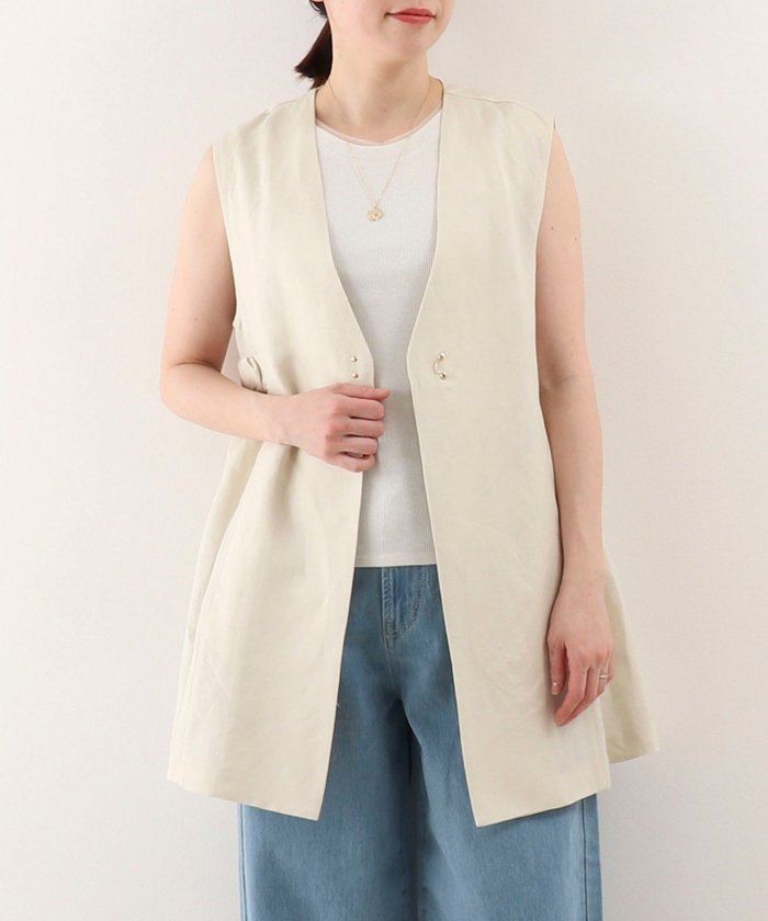 【ノーリーズ/NOLLEY'S】のイージーケアリネンベスト インテリア・キッズ・メンズ・レディースファッション・服の通販 founy(ファニー) https://founy.com/ ファッション Fashion レディースファッション WOMEN アウター Coat Outerwear トップス・カットソー Tops/Tshirt ベスト/ジレ Gilets/Vests バランス Balance ポケット Pocket リネン Linen おすすめ Recommend 2025年 2025 2025春夏・S/S Ss,Spring/Summer,2025 |ID: prp329100004471186 ipo3291000000031872756