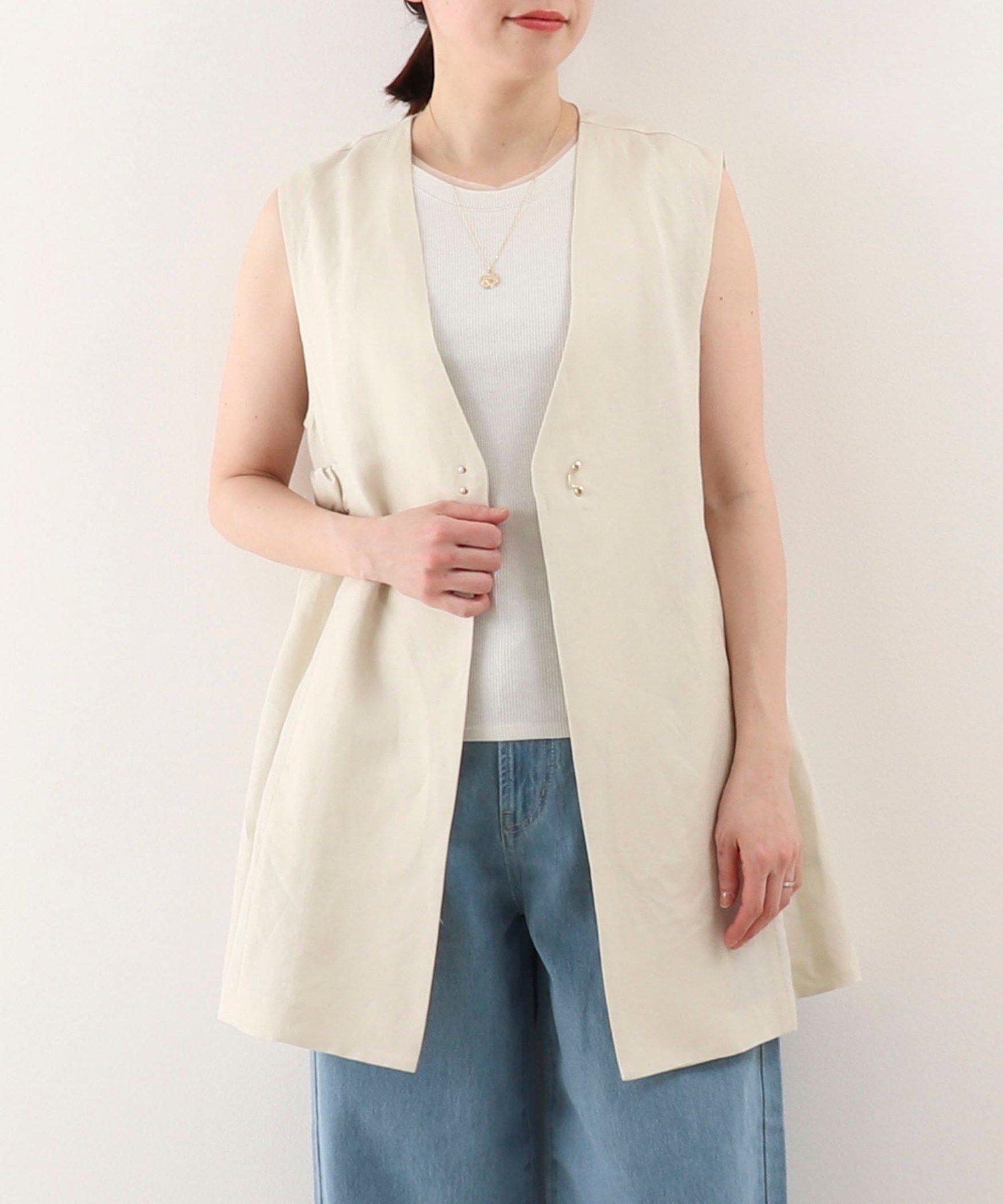 【ノーリーズ/NOLLEY'S】のイージーケアリネンベスト 人気、トレンドファッション・服の通販 founy(ファニー) 　ファッション　Fashion　レディースファッション　WOMEN　アウター　Coat Outerwear　トップス・カットソー　Tops/Tshirt　ベスト/ジレ　Gilets/Vests　バランス　Balance　ポケット　Pocket　リネン　Linen　おすすめ　Recommend　2025年　2025　2025春夏・S/S　Ss,Spring/Summer,2025　 other-1|ID: prp329100004471186 ipo3291000000031872756