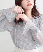 【ナチュラルクチュール/natural couture】のキャンディスリーブプリーツブラウス サックスブルー|ID: prp329100004471358 ipo3291000000031970345