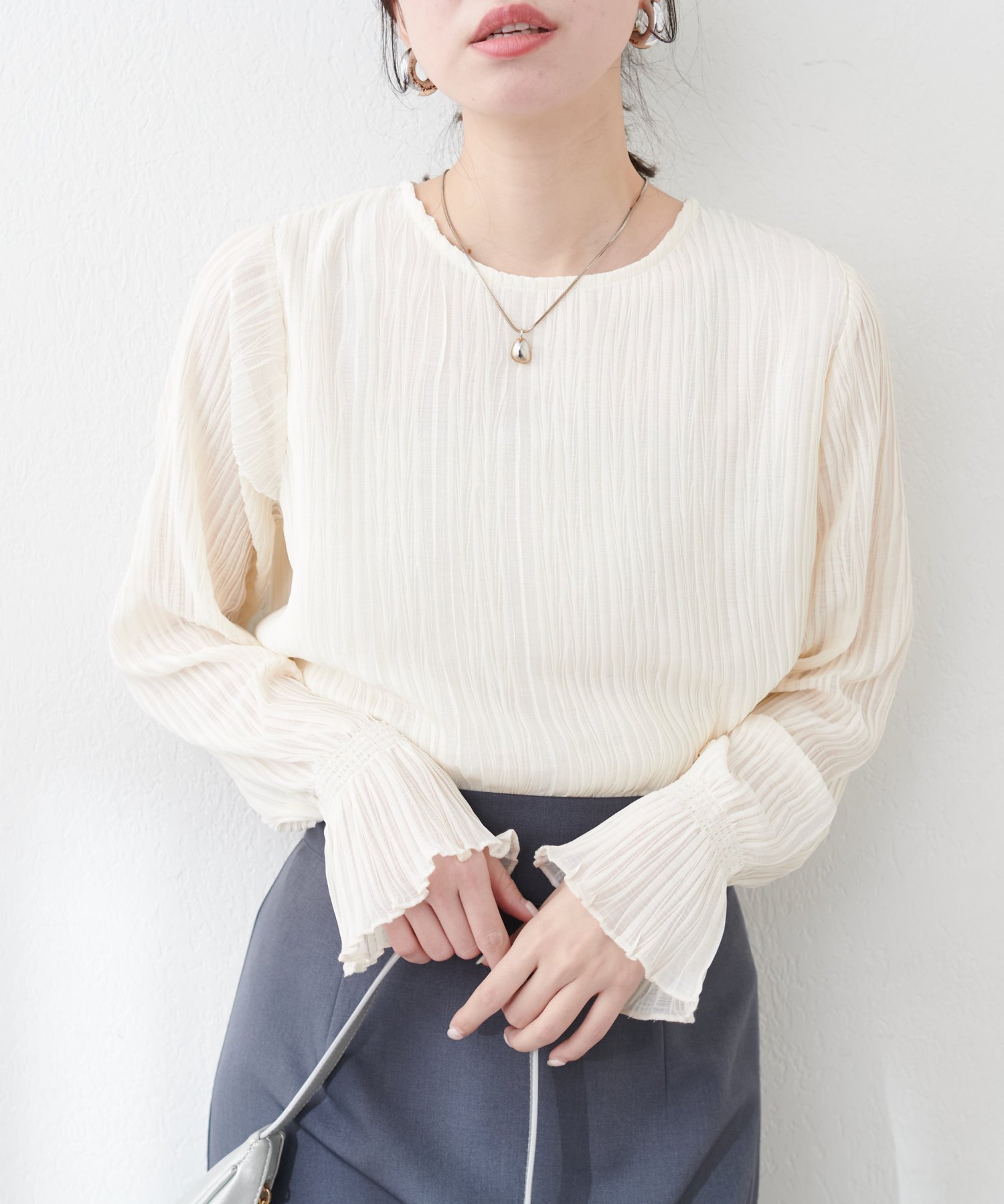 【ナチュラルクチュール/natural couture】のキャンディスリーブプリーツブラウス インテリア・キッズ・メンズ・レディースファッション・服の通販 founy(ファニー) 　ファッション　Fashion　レディースファッション　WOMEN　トップス・カットソー　Tops/Tshirt　シャツ/ブラウス　Shirts/Blouses　2025年　2025　2025春夏・S/S　Ss,Spring/Summer,2025　インナー　Inner　キャミソール　Camisole　キャミワンピース　Cami Dress　シアー　Sheer　シンプル　Simple　タンク　Tank　プリーツ　Pleats　ベスト　Vest　オフホワイト|ID: prp329100004471358 ipo3291000000031970346