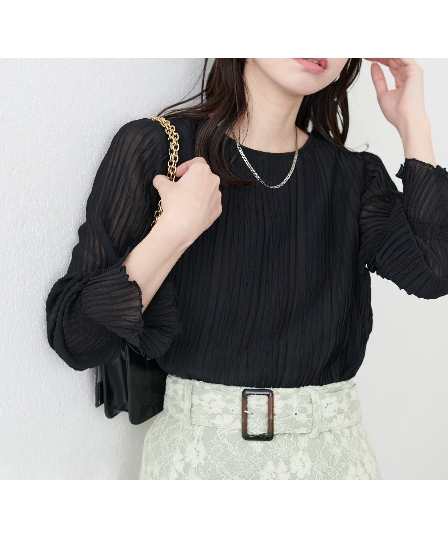 【ナチュラルクチュール/natural couture】のキャンディスリーブプリーツブラウス インテリア・キッズ・メンズ・レディースファッション・服の通販 founy(ファニー) 　ファッション　Fashion　レディースファッション　WOMEN　トップス・カットソー　Tops/Tshirt　シャツ/ブラウス　Shirts/Blouses　2025年　2025　2025春夏・S/S　Ss,Spring/Summer,2025　インナー　Inner　キャミソール　Camisole　キャミワンピース　Cami Dress　シアー　Sheer　シンプル　Simple　タンク　Tank　プリーツ　Pleats　ベスト　Vest　ブラック|ID: prp329100004471358 ipo3291000000031970347