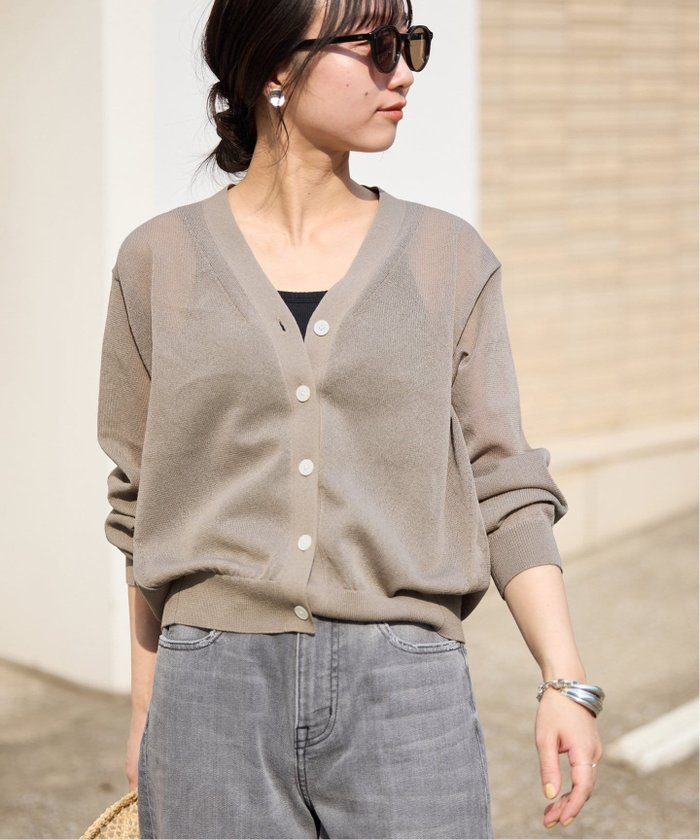 【スローブ イエナ/SLOBE IENA】の《追加 》リネン混シアーカーディガン インテリア・キッズ・メンズ・レディースファッション・服の通販 founy(ファニー) https://founy.com/ ファッション Fashion レディースファッション WOMEN トップス・カットソー Tops/Tshirt カーディガン Cardigans 2025年 2025 2025春夏・S/S Ss,Spring/Summer,2025 リネン Linen |ID: prp329100004471395 ipo3291000000031732555