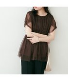【ナチュラルクチュール/natural couture】のosonoチュールレースチュニック ブラウン|ID: prp329100004471427 ipo3291000000031984115