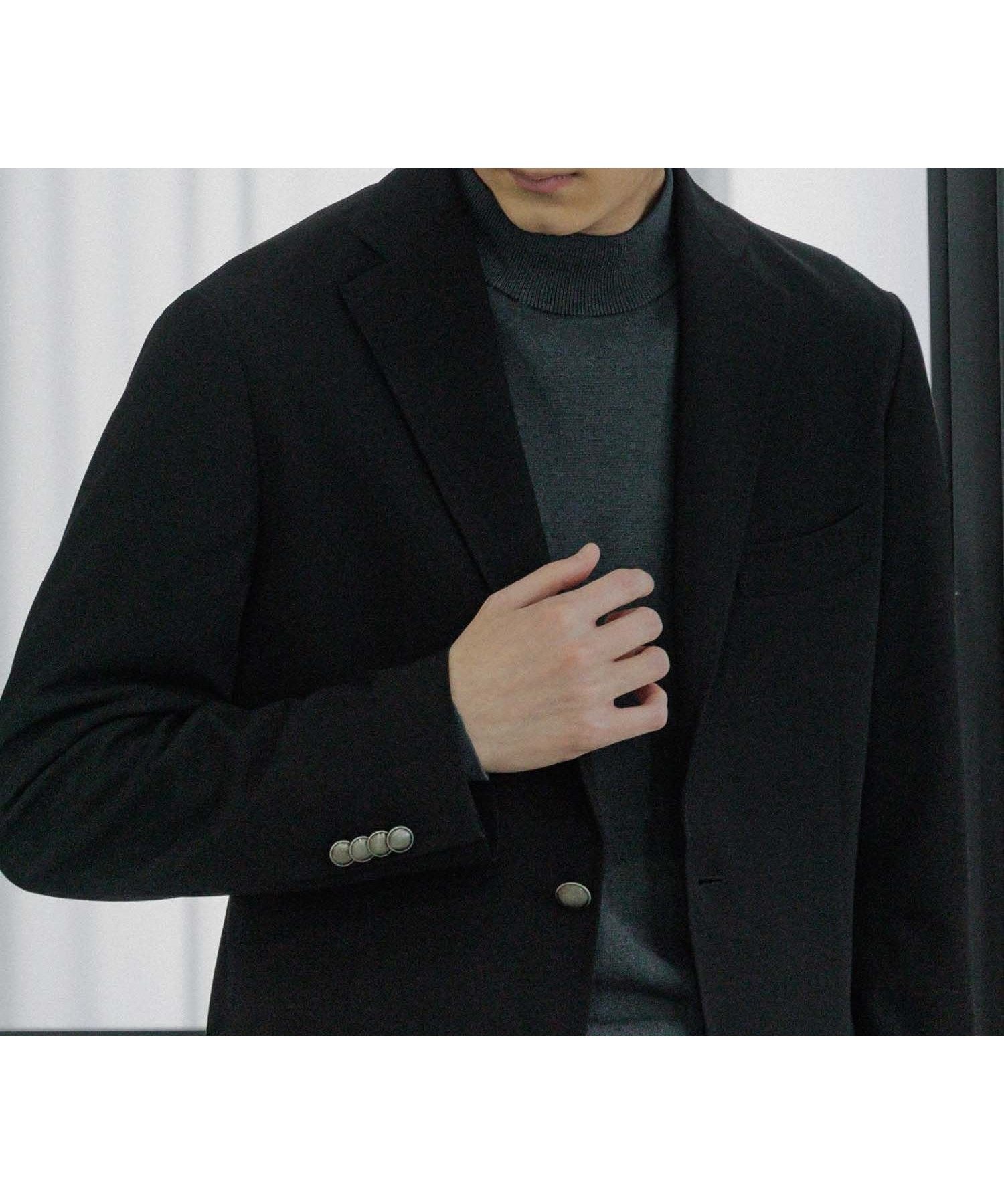 【グローバルワーク/GLOBAL WORK / MEN】のブレザー/Salon de GW/131328 インテリア・キッズ・メンズ・レディースファッション・服の通販 founy(ファニー) 　ファッション　Fashion　メンズファッション　MEN　ショルダー　Shoulder　スタンダード　Standard　スリム　Slim　パターン　Pattern　パッチ　Patch　フィット　Fit　ポケット　Pocket　定番　Standard　ブラック09|ID: prp329100004471522 ipo3291000000032294121