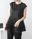 【その他のブランド/Other】のフラワーチュール ペプラムトップス フレンチスリーブブラック|ID: prp329100004471560 ipo3291000000032778472