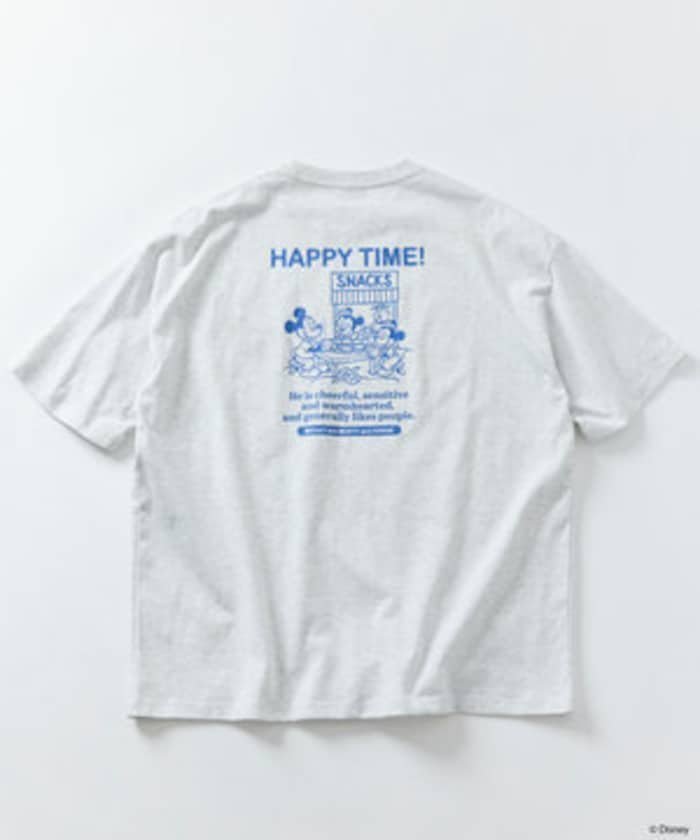 【フリークスストア/FREAK'S STORE】のDISNEY ディズニー/ミッキーマウス/ 別注 ビッグシルエット バックプリントTシャツ/HAPPY TIME 【限定展開】 25SS インテリア・キッズ・メンズ・レディースファッション・服の通販 founy(ファニー) 　ファッション　Fashion　レディースファッション　Fashion for Women　トップス・カットソー　Cut & Sew Tops　シャツ・ブラウス・オフィスカジュアル　Elegant Blouses & Button-Ups　ロングTシャツ・Tシャツ　Longline T-Shirts & Tees　バッグ　Bags　2025年　2025　2025春夏・S/S　Spring/Summer 2025 SS25　おすすめ　Recommended / Our Picks　カーゴパンツ　Cargo Pants, Utility Pants　グラフィック　Graphic, Graphic Design　シンプル　Simple, Minimal　デニム　Denim, Jeans Material　ビッグ　Big, Oversized　フィット　Fit, Slim Fit　プリント　Print, Printed Pattern　ボトム　Bottoms, Lower Wear　リラックス　Relax, Relaxed Fit　別注　Limited Edition, Custom Order　夏　Summer　定番　Standard, Basic Item　S/S・春夏　SS, Spring/Summer, Warm Season　グレー|ID: prp329100004472113 ipo3291000000032625243