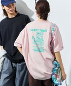 【フリークスストア/FREAK'S STORE】のDISNEY ディズニー/ミッキーマウス/ 別注 ビッグシルエット バックプリントTシャツ/HAPPY TIME 【限定展開】 25SS ピンク|ID: prp329100004472113 ipo3291000000032625245