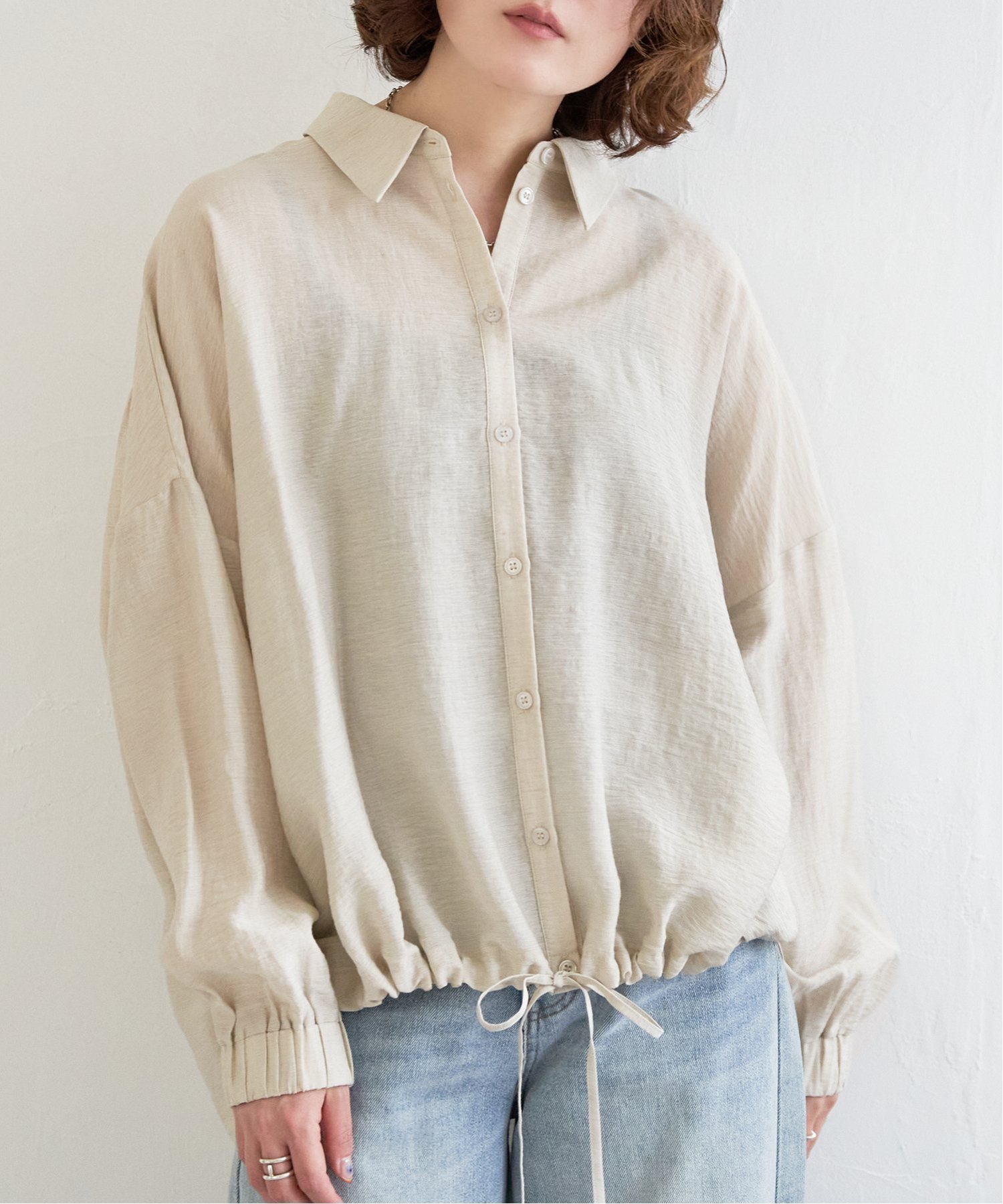【ノッチ/notch】の裾ドロストシャツ インテリア・キッズ・メンズ・レディースファッション・服の通販 founy(ファニー) 　ファッション　Fashion　レディースファッション　WOMEN　トップス・カットソー　Tops/Tshirt　シャツ/ブラウス　Shirts/Blouses　定番　Standard　ナチュラル|ID: prp329100004472356 ipo3291000000032295621
