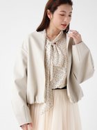 【ヴァン/Vin】のバルーンヘムフェイクレザージャケット アイボリー|ID: prp329100004472358 ipo3291000000032661236