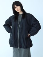 【ラシュッド/LASUD】のリンクルナイロンミドル丈ブルゾン ブラック|ID: prp329100004472363 ipo3291000000031872996