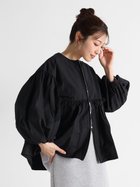 【ヴァン/Vin】のバルーンスリーブペプラムブルゾン ブラック|ID: prp329100004472369 ipo3291000000032207200
