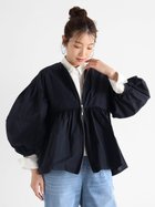 【ヴァン/Vin】のバルーンスリーブペプラムブルゾン ネイビー|ID: prp329100004472369 ipo3291000000032207202