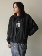 【ラシュッド/LASUD】のシアーMA-1ブルゾン ブラック|ID: prp329100004472378 ipo3291000000032442183